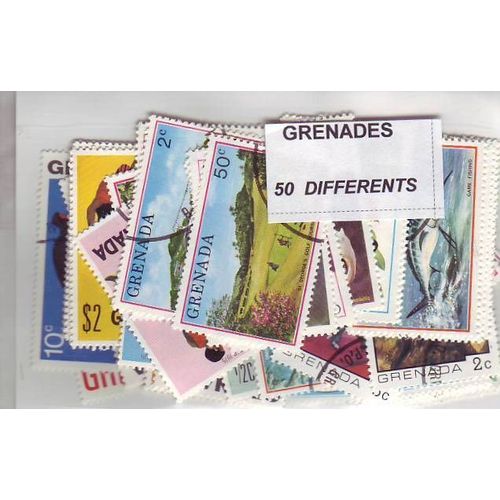 Grenades - Lot De 50 Timbres Differents