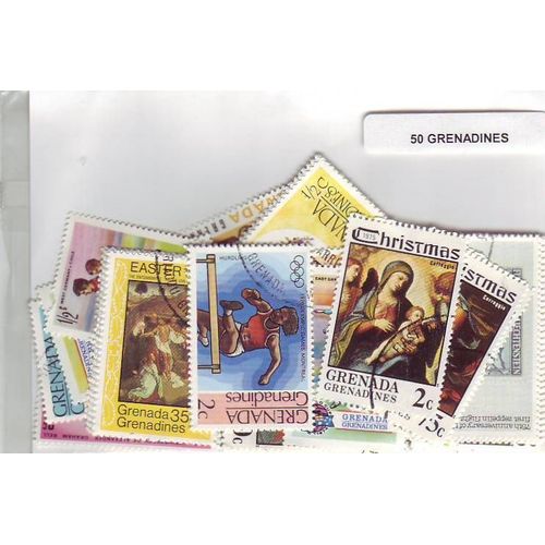 Grenadines - Lot De 50 Timbres Differents