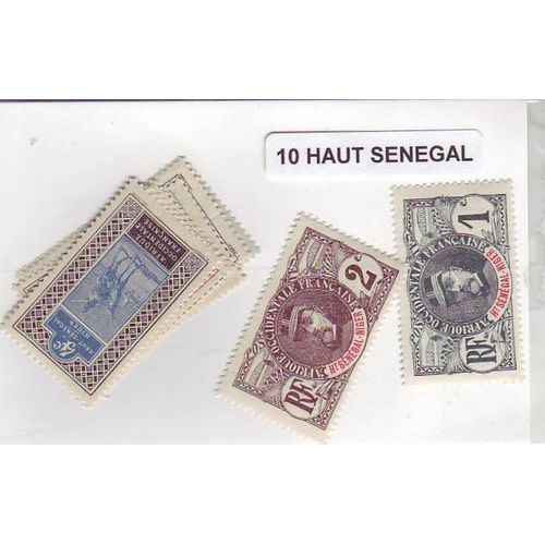 Haut Senegal - Lot De 10 Timbres Differents