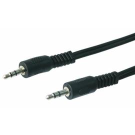Câble Double Jack 3.5 mm Longueur 1m noir Connecteur Audio