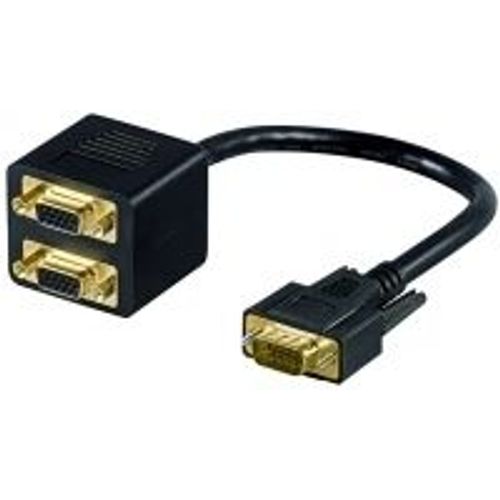CABLE REPARTITEUR VGA MALE VERS 2 X VGA FEMELLE