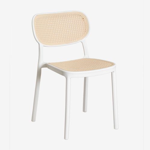 Chaise De Salle À Manger Empilable Omara Blanc Gardenia