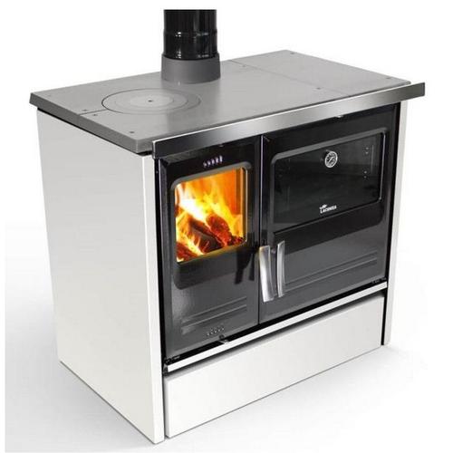 Lacunza - Cuisinière à bois 7kw blanc etna7blanc