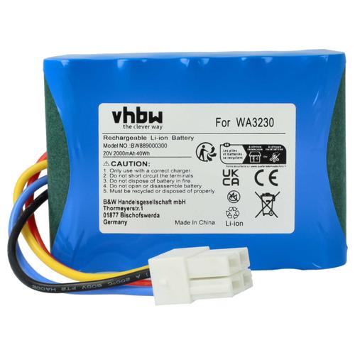 vhbw 1x Batterie compatible avec Worx Landroid S 390m2, S500i, S300, S500i 2018, S450i 2018, S450i, S300i, S300 2018 tondeuse (2000mAh, 20V, Li-ion)