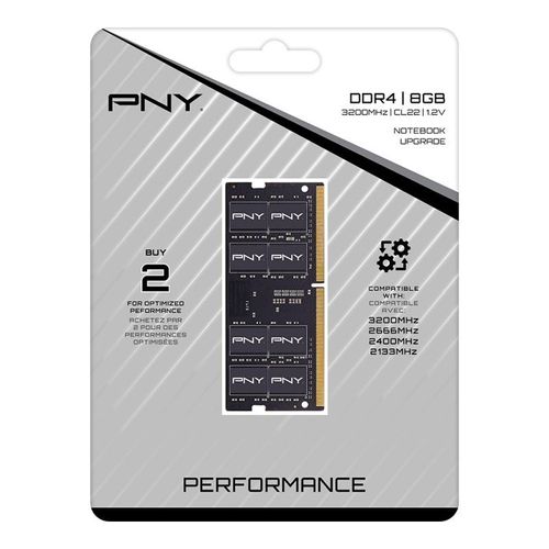 pny memoire ram mn8gsd43200 si 1x8gb ddr4 3200mhz