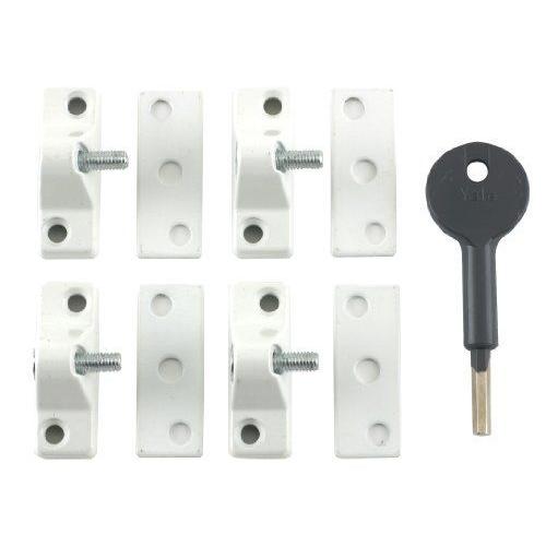 Yale Locks 8K118 Ergot de securite fenetre Visi Blanc Pack economie/lot de 4 (Import Grande Bretagne)