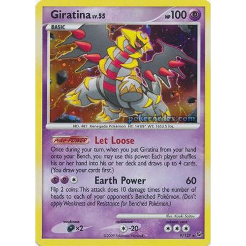 Giratina Niv.55 Réverse 100pv 9/127 Platine Vf