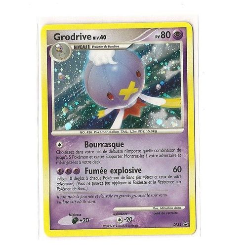 Pokemon - Carte Grodrive Dp34 Holo Vf  80 Pv