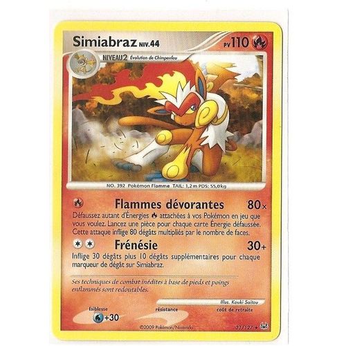 Carte Pokemon Simiabraz Edition Tempete Rare Vf