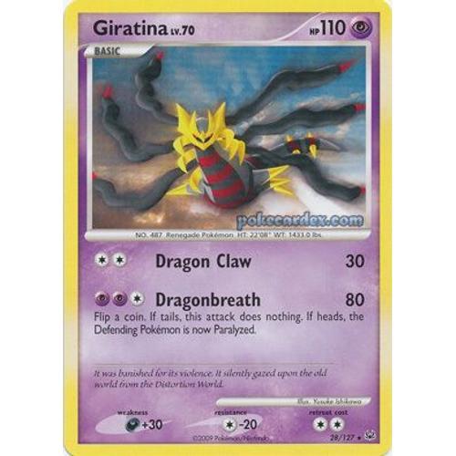 Giratina Niv.70  Avec 110pv 28/127 Platine Vf