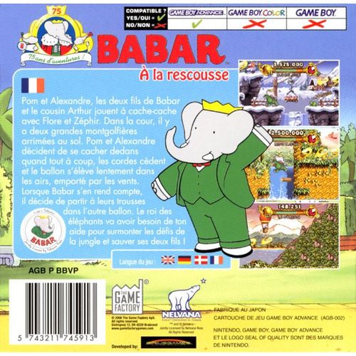 Babar À La Rescousse Game Boy Advance