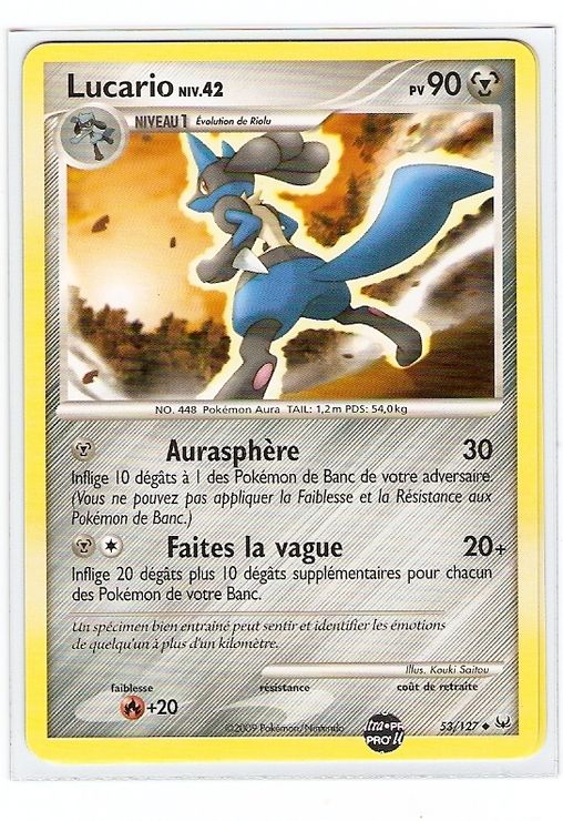 Lucario Niv 42 "Platine" 90 Pv 53/127