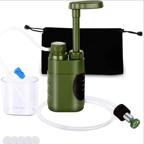 Filtre ¿¿ Eau Camping, Purificateur D'eau De Camping Portable, Filtre ¿¿ Eau Multicouche Avec Pompe, Convient Pour La Randonn¿¿E Camping Trekking Urgence Ext¿¿Rieure