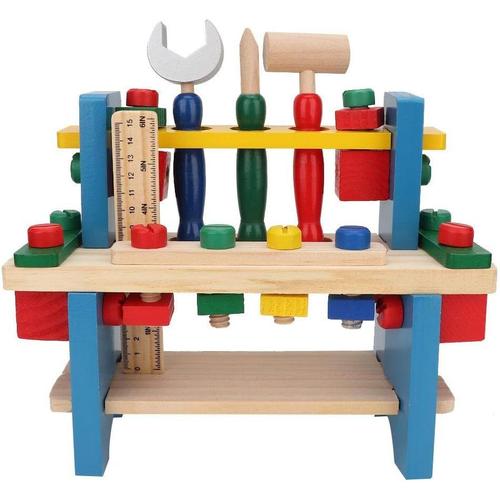 Enfants En Bois Simulant Etabli, Les Enfants Pr¿¿Tendent Le Jeu De Jeu Outil Table Simulation Diy Jouets Ensemble Puzzle Jeu L'¿¿Ducation