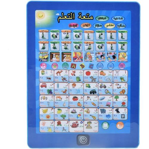 Machine D'apprentissage De L'arabe Anglais, Jouets D'apprentissage Des Langues ¿¿Ducatives Pr¿¿Coces Enfants Tablette Lecture Machine Bilingue Portable Jouets Pad(Bleu)