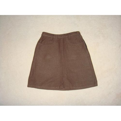 Jupe Courte En Lainage Marron Ubak - 12 Ans