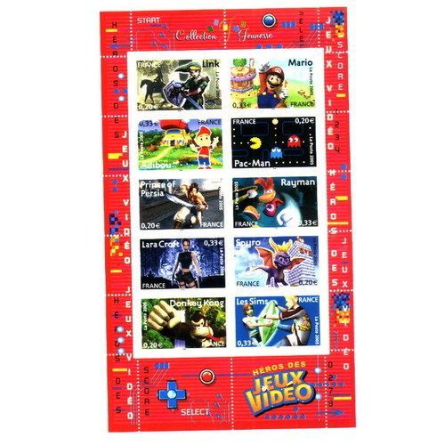 Héros Des Jeux Video - 2005 . 10 Timbres -