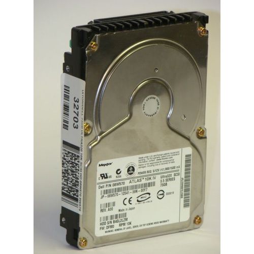 Dell 08W570  - Disque dur interne - 73 Go -  10K Ultra320 SCSI  - 80 broches