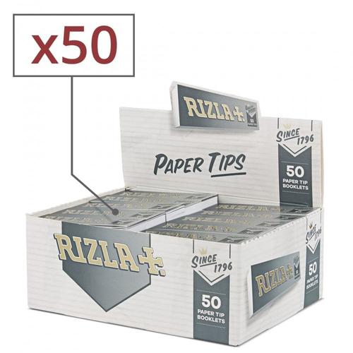 50 carnets de filtres en carton rizla+ perforés