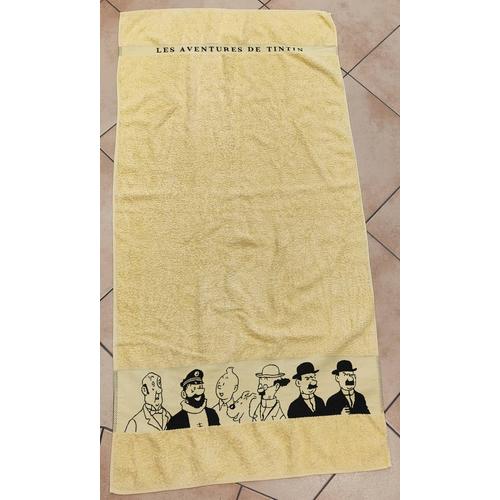 Serviette Jaune 60*120 Les Aventures De Tintin