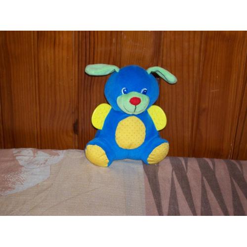 Peluche Chien Bleu De 17 Centimètres