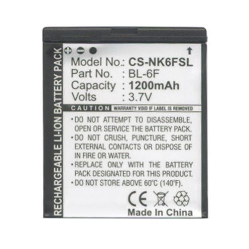 Batterie Haute Performance 1200mah Pour Nokia N95 / 8gb