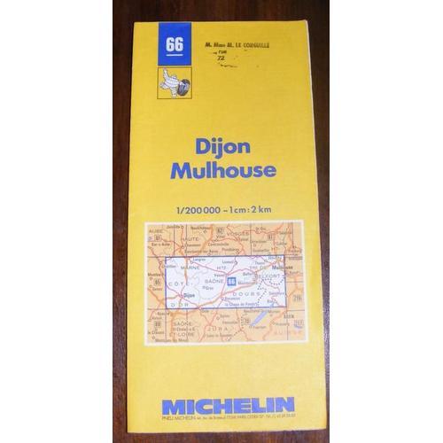Carte Routière Michelin N° 66  1/200000 : Dijon - Mulhouse