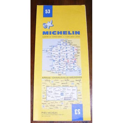 Carte Routière Michelin N° 53  1/200000 : Arras - Charleville -Mézières