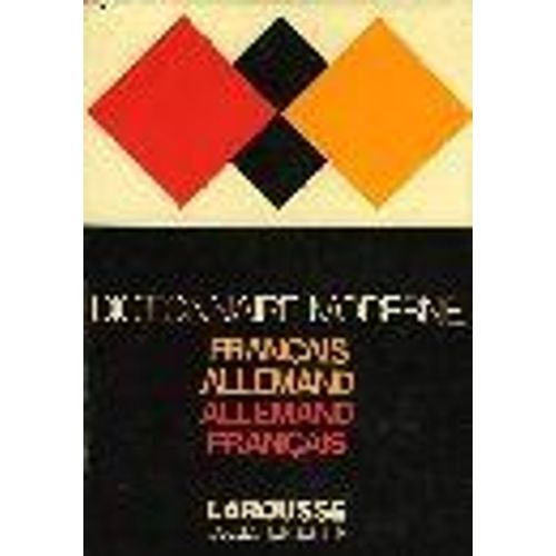 Dictionnaire Moderne Francais-Allemand, Allemand-Francais