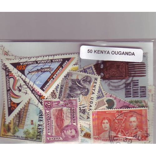 Kenya Ouganda - Lot De 50 Timbres Differents