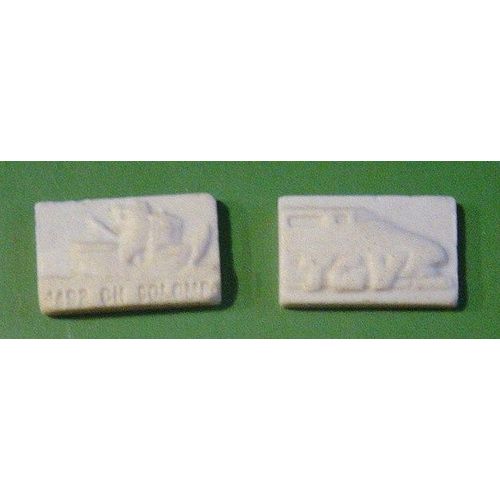 Lot De 2 Fèves En Céramique "Bâteau" Et "Tgv"