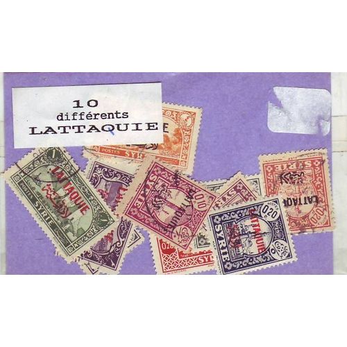 Lattaquie - Lot De 10 Timbres Differents