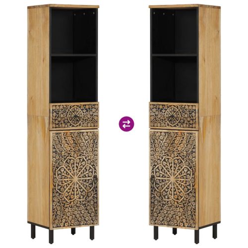 vidaXL Armoire de salle de bain 38x33x160 cm bois massif de manguier