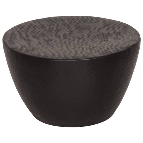 Vidaxl Table Basse Martelée En Aluminium Ø 50x30 Cm Noir
