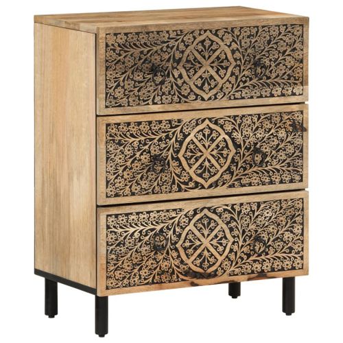 Vidaxl Armoire Latérale 60x33x75 Cm Bois Massif De Manguier