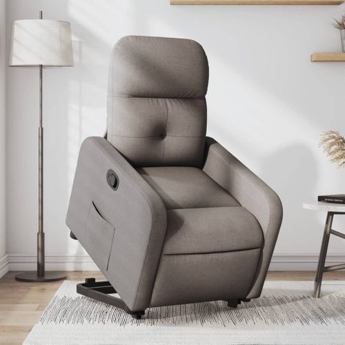 Vidaxl Fauteuil Inclinable Taupe Tissu