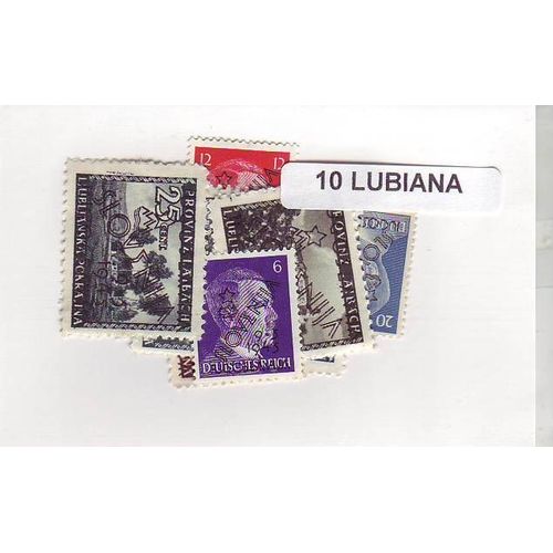 Lubiana - Lot De 10 Timbres Differents