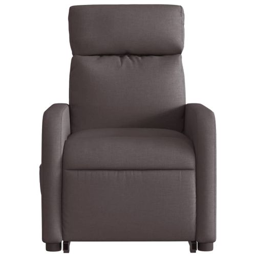Vidaxl Fauteuil Inclinable De Massage Électrique Marron Foncé Tissu