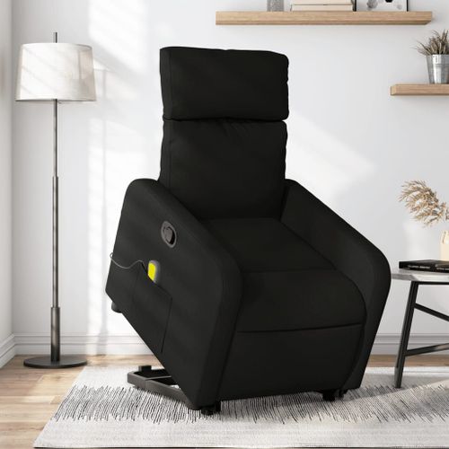 Vidaxl Fauteuil De Massage Inclinable Noir Tissu