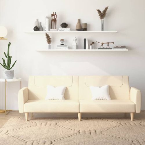 Vidaxl Canapé-Lit À 2 Places Crème Tissu