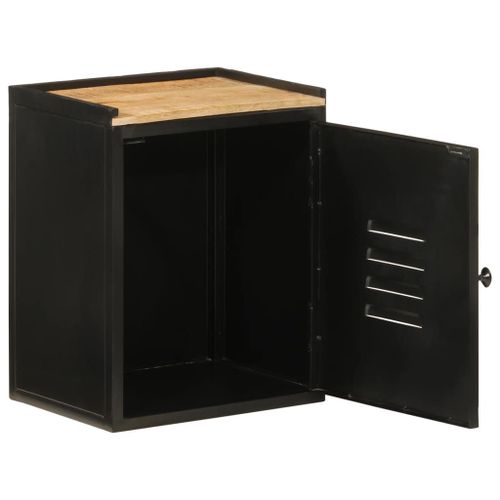 Vidaxl Armoire De Salle De Bain 40x30x50 Cm Fer Et Bois De Manguier