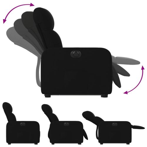 Vidaxl Fauteuil Inclinable Électrique Noir Tissu