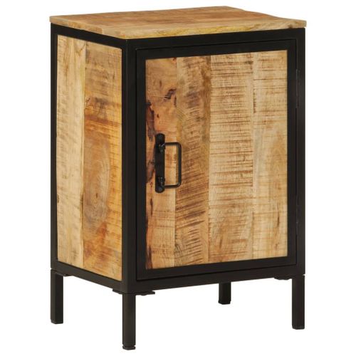 Vidaxl Armoire De Salle De Bain 40x30x60cm Bois Massif Manguier Et Fer
