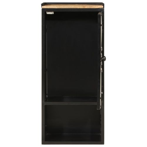 Vidaxl Armoire De Salle De Bain 40x27x90 Cm Fer Et Bois De Manguier
