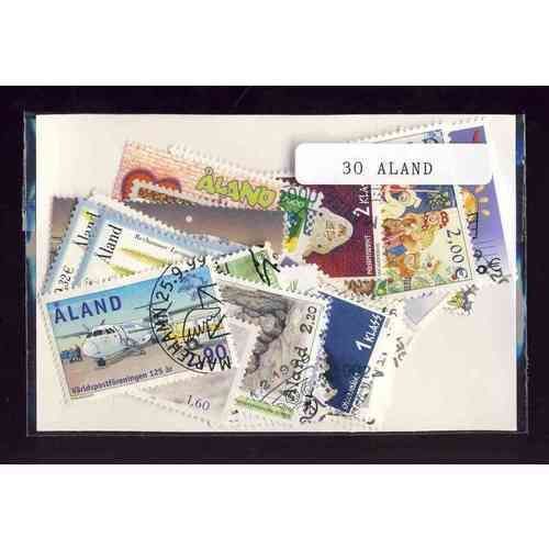 Aland - Lot De 30 Timbres Differents