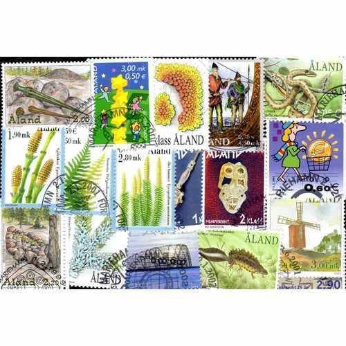 Aland - Lot De 50 Timbres Differents