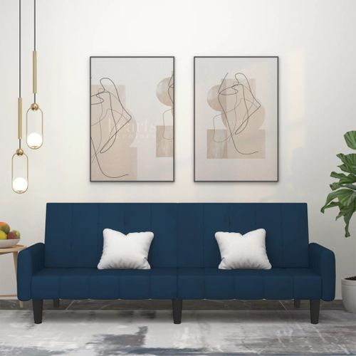 Vidaxl Canapé-Lit À 2 Places Bleu Velours