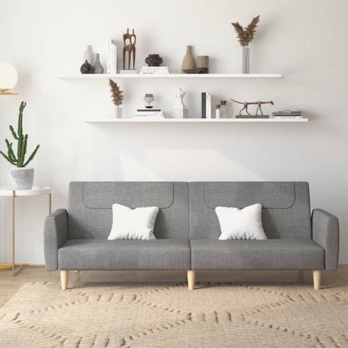 Vidaxl Canapé-Lit À 2 Places Gris Clair Tissu