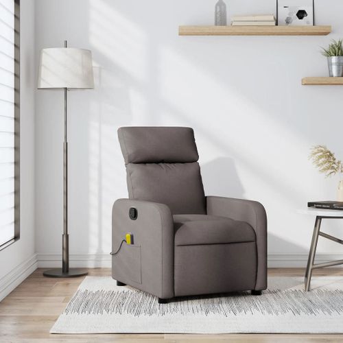 Vidaxl Fauteuil De Massage Inclinable Taupe Tissu