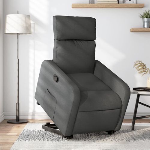 Vidaxl Fauteuil Inclinable Gris Foncé Tissu